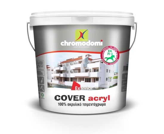 საღებავი აკრილის ფასადის Chromodomi Cover Acryl 16 ლ თეთრი