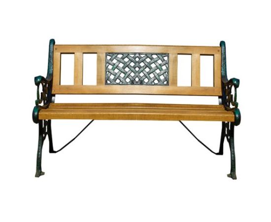 აჩისარი ბაღის თუჯის სკამი ორადგილიანი, რომაული ერთბადიანი