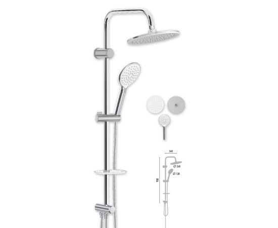 Shower system Valtemo Deluxe Mat Chrome VS-2527
