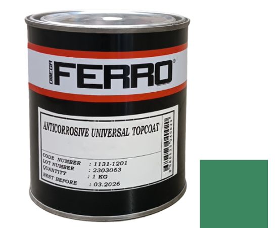 Краска антикоррозионная для металла Ferro 3:1 матовая зеленая 1 кг