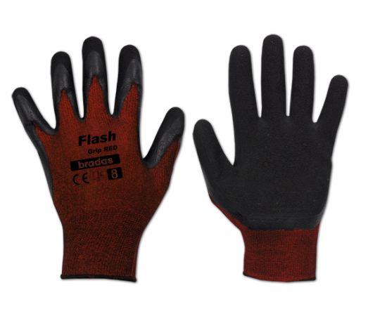 Protective gloves Bradas latex FLASH GRIP RED 11"