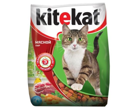 Dry fodder for cat Kitekat meat 350 g