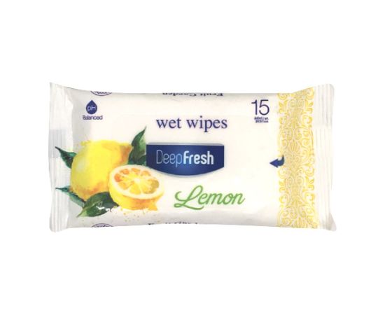 Салфетки влажные Deep Fresh лимон 15 шт