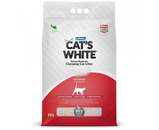 Песок кошачий без запаха  Cat's White 10л W225