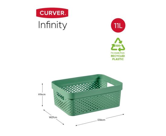 შესანახი ყუთი CURVER Green 11L
