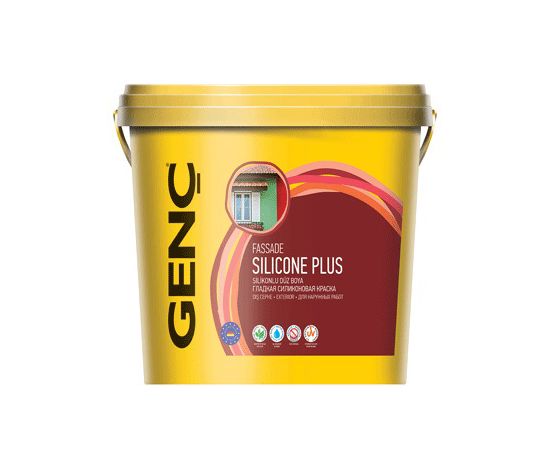 ექსტერიერის საღებავი სილიკონის Genc Silicone Plus 2.5 ლ