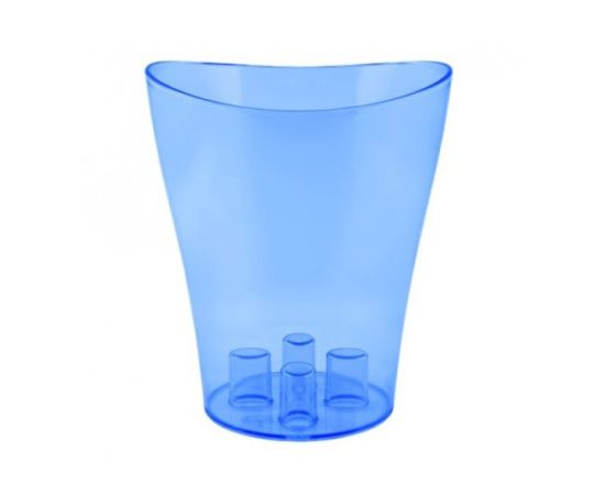 Transparent plastic pot for orchids ALEANA Nika 13x15,5 blue