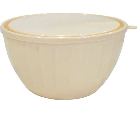 Salad bowl with lid  Plastik Repablik Fiesta 5 л cream