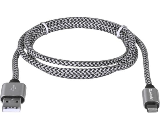 USB cable DEFENDER 87807 USB 2.0 (AM) - Apple Lightning (M) 1 m white