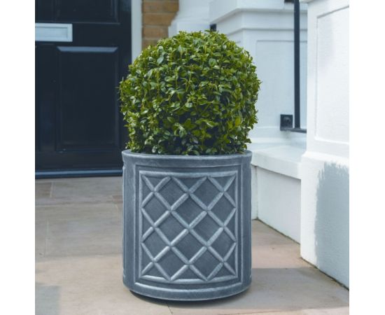 Flower pot Keter Pewter Lead Effect Round 48 l