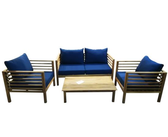 Комплект деревянной мебели SOFA SET (стол, диван, 2 кресла) Акация HDW8