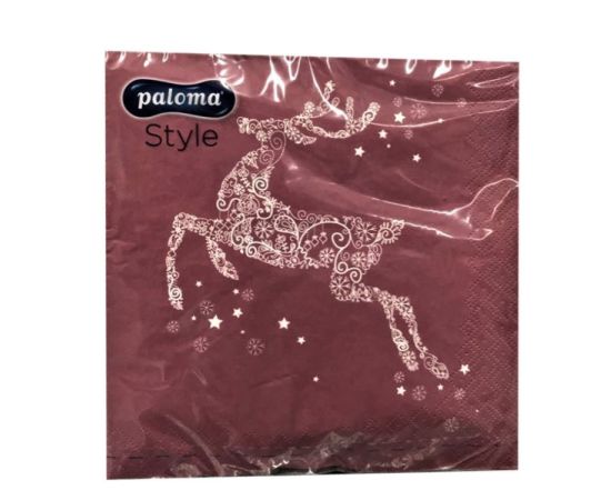 Салфетка Paloma Reindeer on Purple 33x33 см