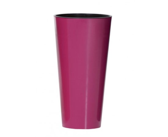 Plastic flower pot Prosperplast DTUS400S-235C Tubus slim shine - FUCHSIA 40 cm