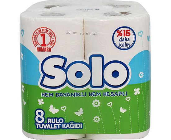 ტუალეტის ქაღალდი Solo 8 ც