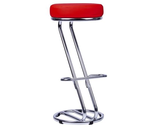Bar chair chrome Zeta Neapole 36 red
