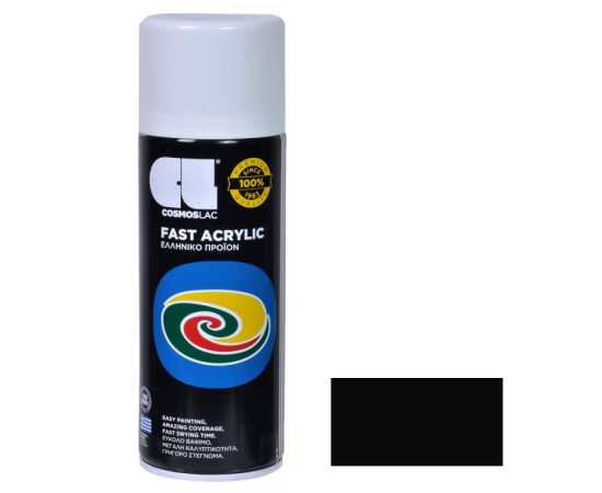 Paint-spray Cosmos Lac SPRAY FAST ACRYLIC BLACK R9005 400ml 0140303