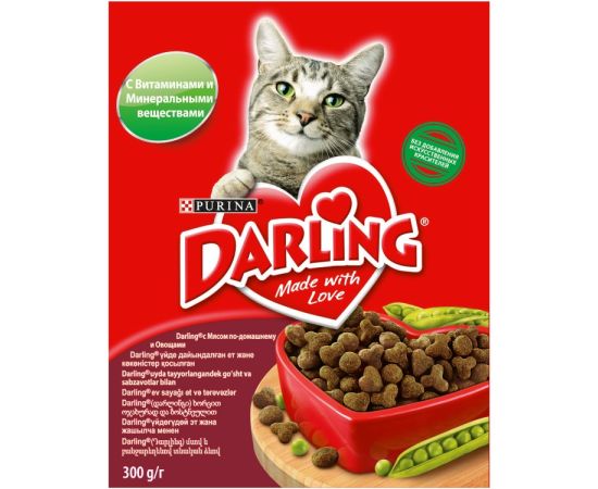 Catfood meat with vegetables Purina Darling 300 g