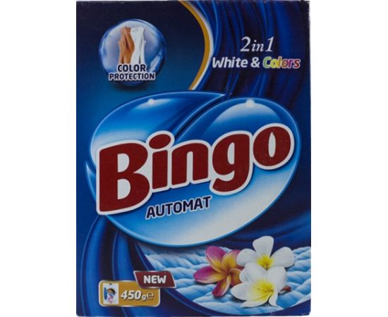სარეცხი ფხვნილი BINGO Automat White&Color 2 in 1 450 გრ