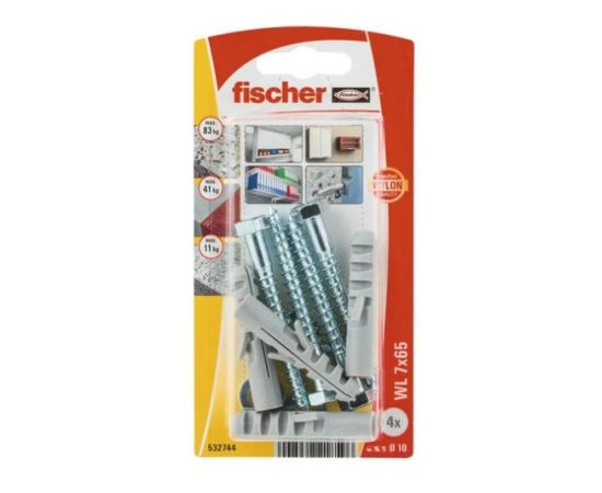 WC pan fixing kit Fischer WL7x65 K 4 pcs 532744