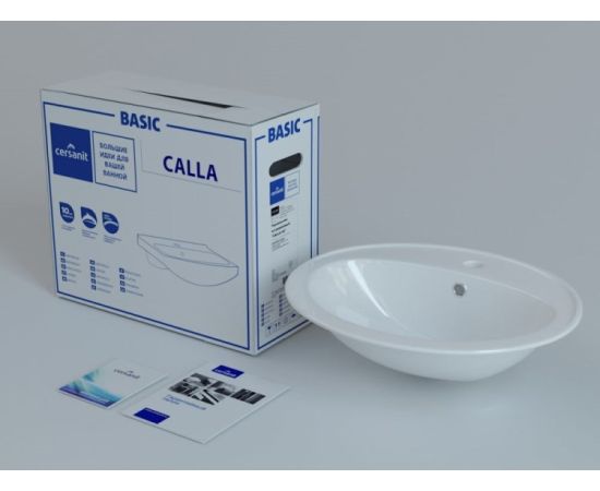 ხელსაბანი ჩასაშენებელი Cersanit Calla 54 თეთრი