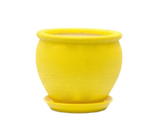 Flower Pot with a stand Ceramic Vietnam N2 Yellow Silk