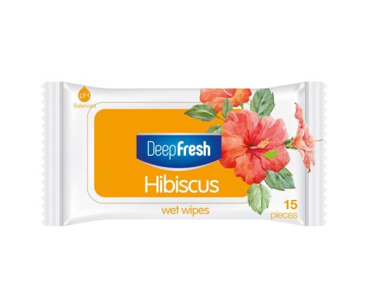 Wet wipes Deep Fresh hibiscus 15 pcs
