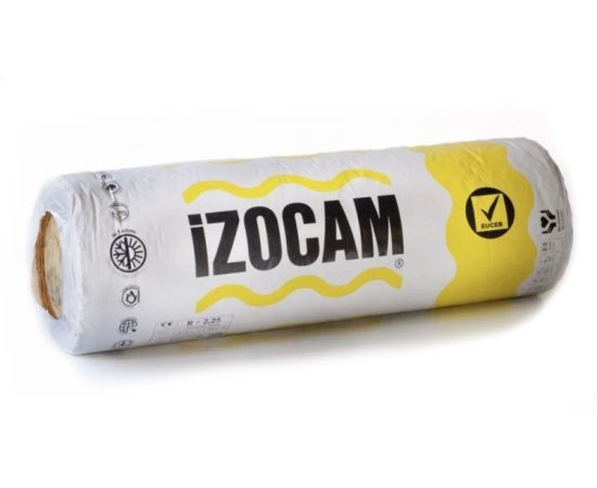 Glass wool without foil Izocam C201-0059 50x1200 mm x 20 m 24 m²