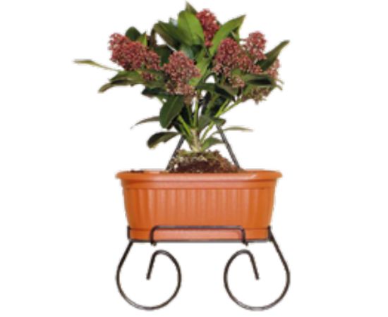 Pendant for flowers Metallurgica Buzzi Betty for Wall with self-watering box 25x13xh30 cm