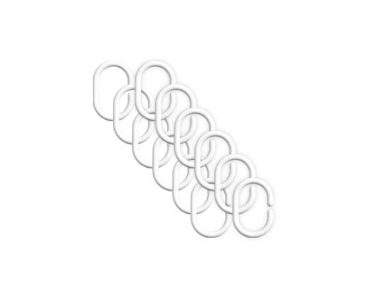 Rings for curtain SHOWER RINGS WHITE (12 PCS) WHITE