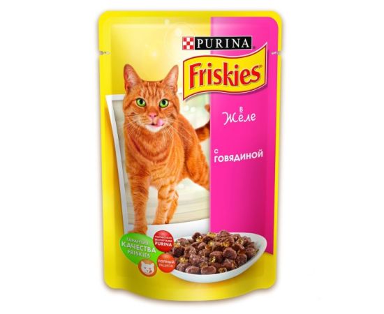 Корм для котов Friskies с говядиной в желе 100 г
