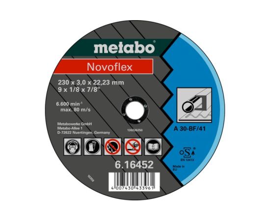 საჭრელი დისკი Metabo Novoflex 230x3,0x22,2 მმ