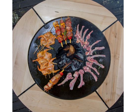 BBQ grill + table + large case Uno+ 70 cm