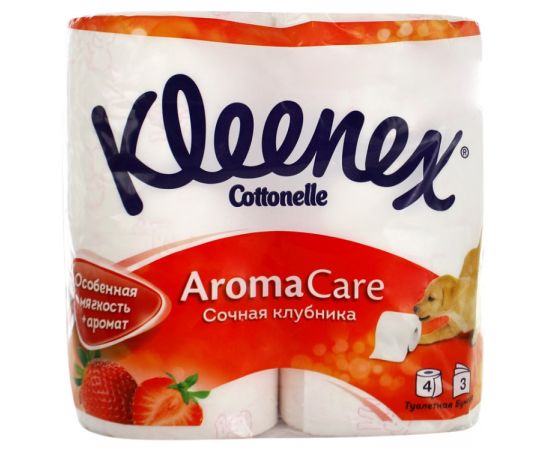 Туалетная бумага Kleenex Cottonelle Aroma Care клубника 4 шт