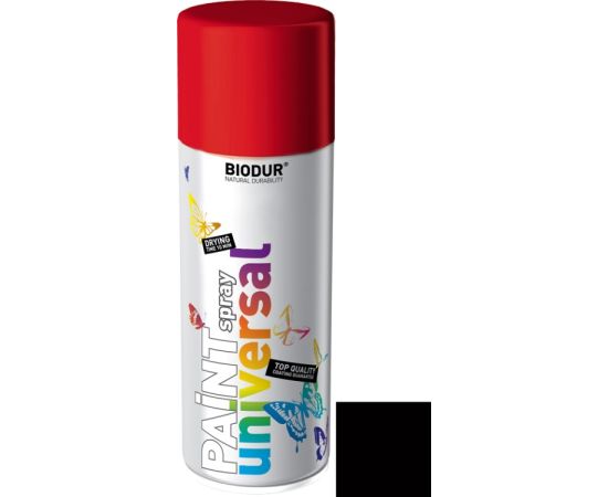Spray paint Biodur glossy black 400 ml