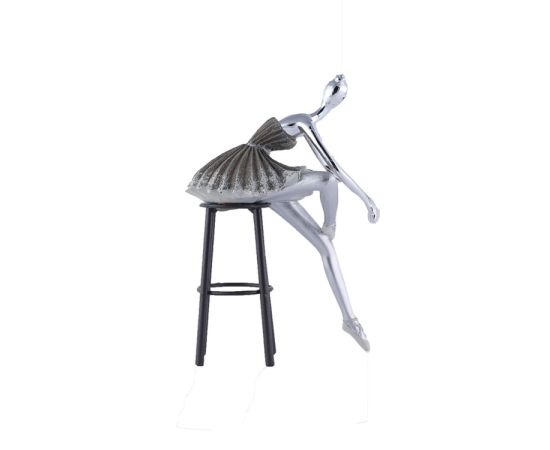 Figurine polyester ballerina on chair SH-6425