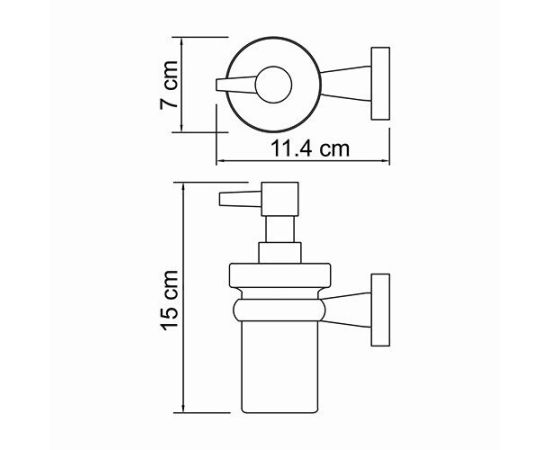 Диспенсер для жидкого мыла Wasserkraft Lippe 6599 7x11.4x15 см