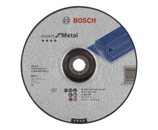 Отрезной диск выпуклый по металлу Bosch Expert for Metal 230x2.5x22.23 мм