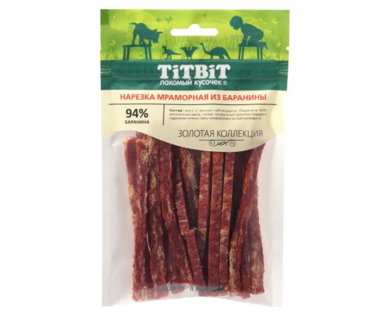 Нарезка из баранины для собак TitBit 80 г