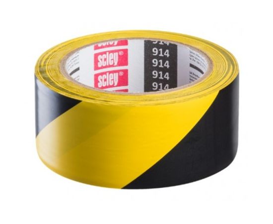 Signal adhesive tape (yellow/black) Scley 0370-143348 48 mm x 33 m