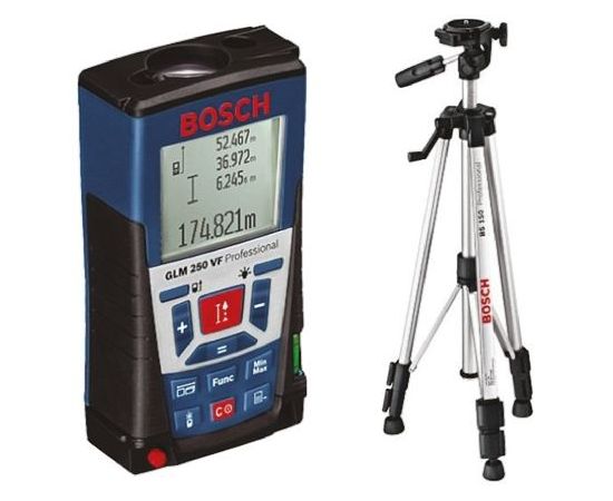 Laser rangefinder Bosch GLM 250 VF + tripod BT 150 (061599402J)
