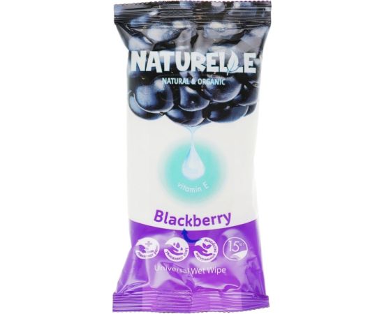 Wet wipes Naturelle blackberry 15 pieces