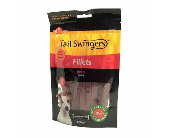 ძაღლის სასუსნავი Pet Interest Tailswingers Fillets Soft Duck Slice Small Bites იხვი 100 გ