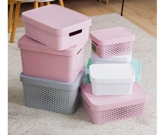 Storage box with lid CURVER Pink 4,5L