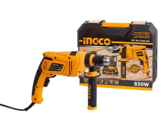 Impact drill Ingco Industrial HKTHP11022 850W + tool kit 101 pcs