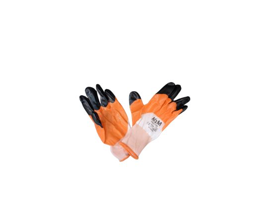 Orange glove with nitrile coating GAOMI XINGYAO TRADE CO., LTD P300/135 S10