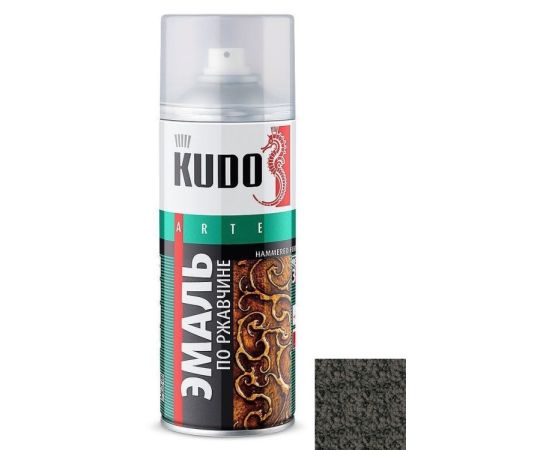 Эмаль по ржавчине молотковая Kudo KU-3008 серебристо-коричневая