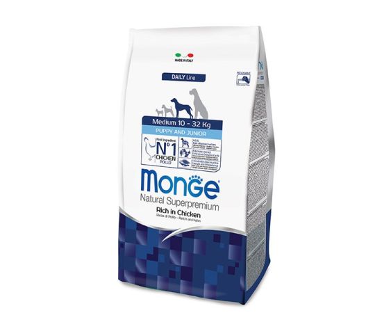 Dry food for medium breed puppies chicken meat Monge 12 kg