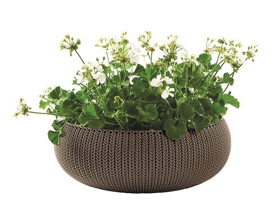 Flower pot Keter Cozies L 54 cm brown