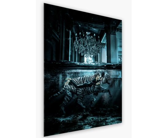A picture on glass Styler GL441 BOY AND TIGER 80X120