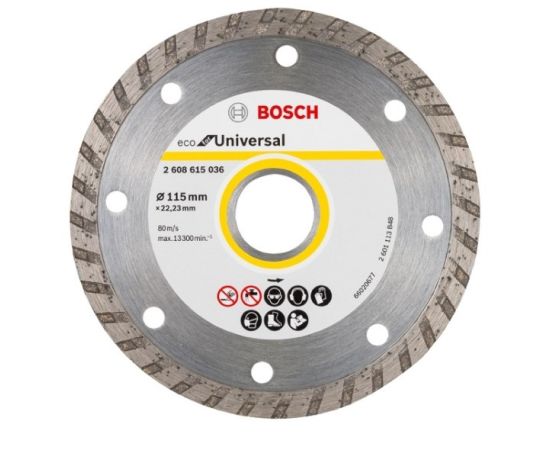 Diamond blade Bosch ECO Universal Turbo 115x22.23 mm